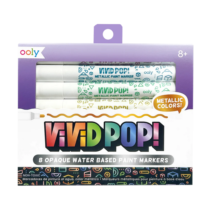 Vivid Pop! Water Based Paint Markers - Metallic - Set of 8 | OOLY