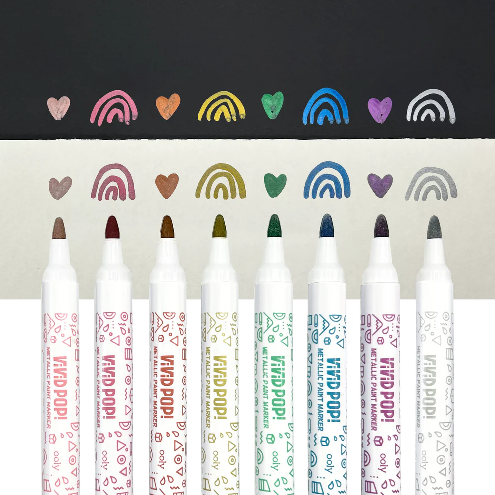 Vivid Pop! Water Based Paint Markers - Metallic - Set of 8 | OOLY