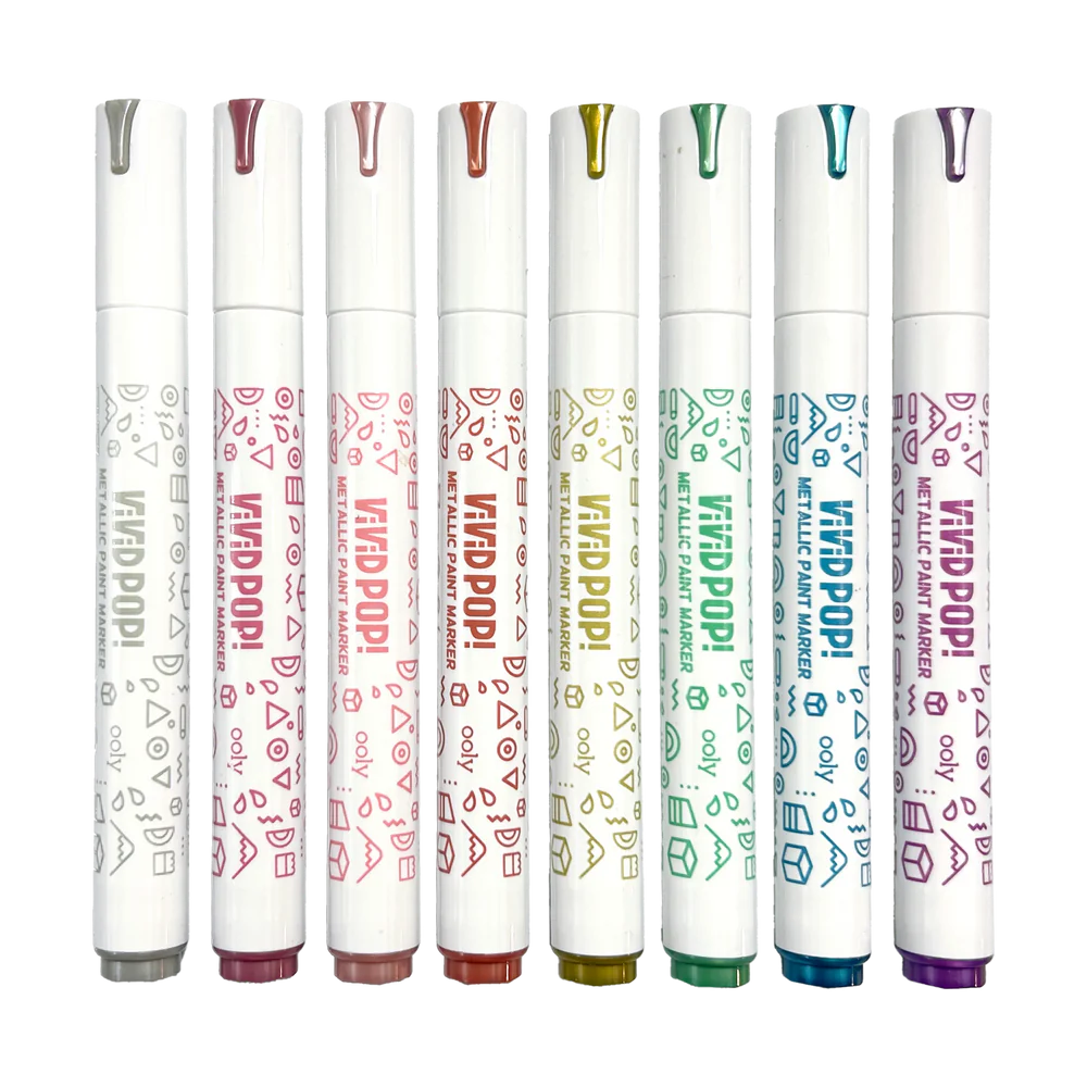 Vivid Pop! Water Based Paint Markers - Metallic - Set of 8 | OOLY