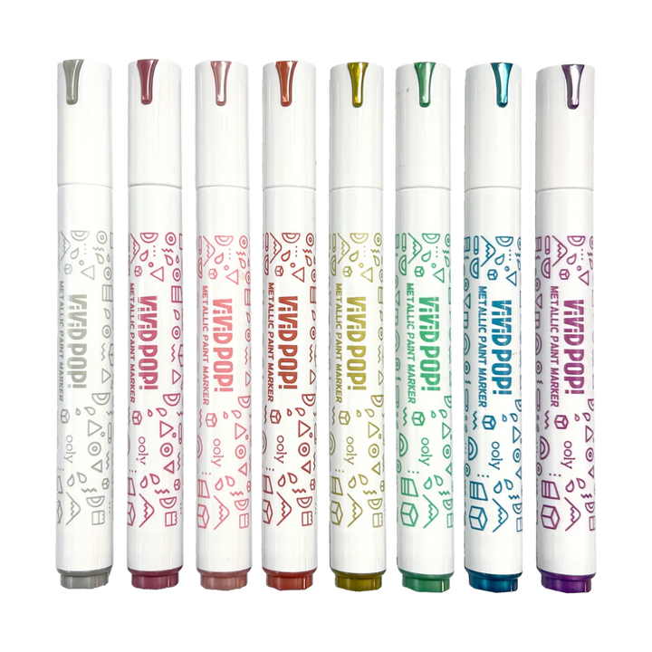 Vivid Pop! Water Based Paint Markers - Metallic - Set of 8 | OOLY