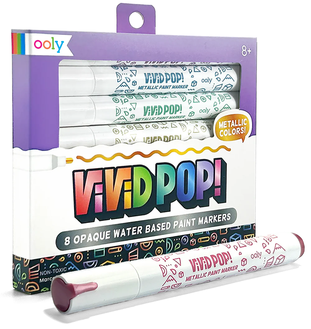 Vivid Pop! Water Based Paint Markers - Metallic - Set of 8 | OOLY