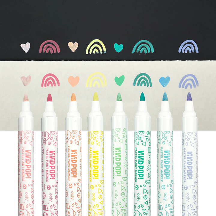 Vivid Pop! Water Based Paint Markers - Pastel - Set of 8 | OOLY