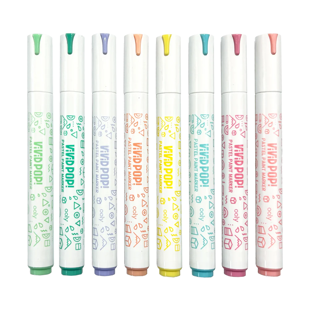 Vivid Pop! Water Based Paint Markers - Pastel - Set of 8 | OOLY