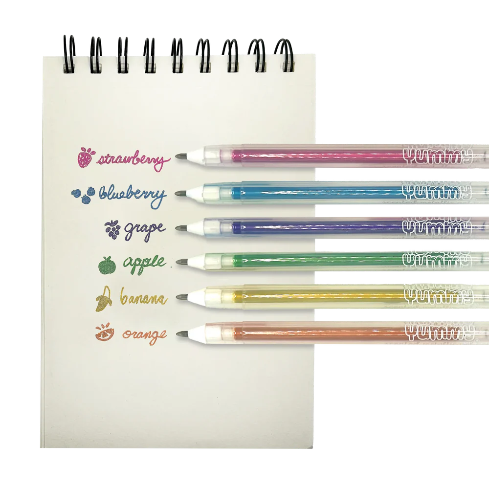 Yummy Yummy Scented Gel Pens - Metallic - Set of 6 | OOLY