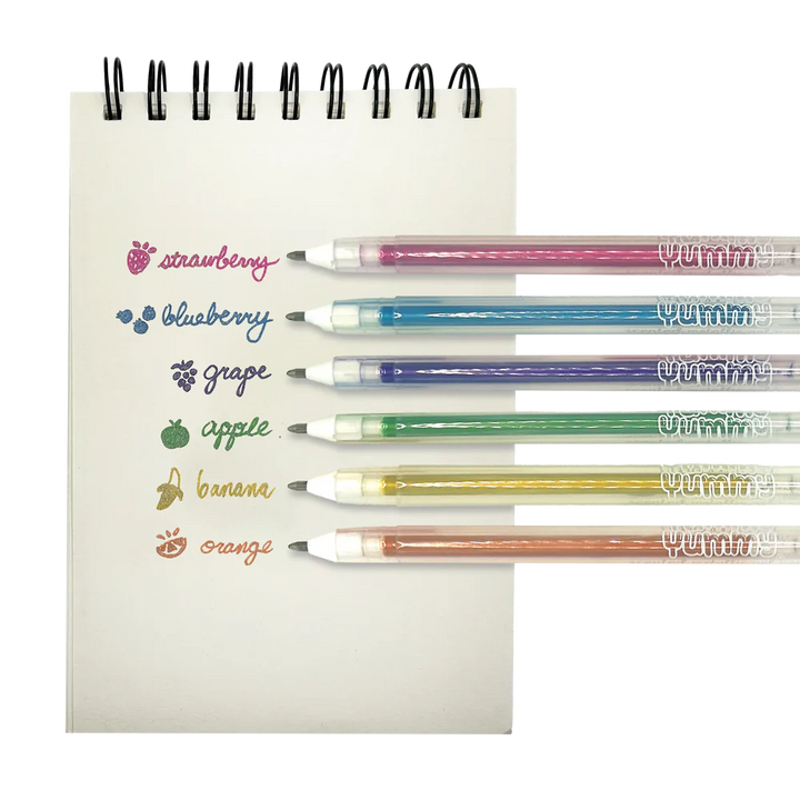 Yummy Yummy Scented Gel Pens - Metallic - Set of 6 | OOLY