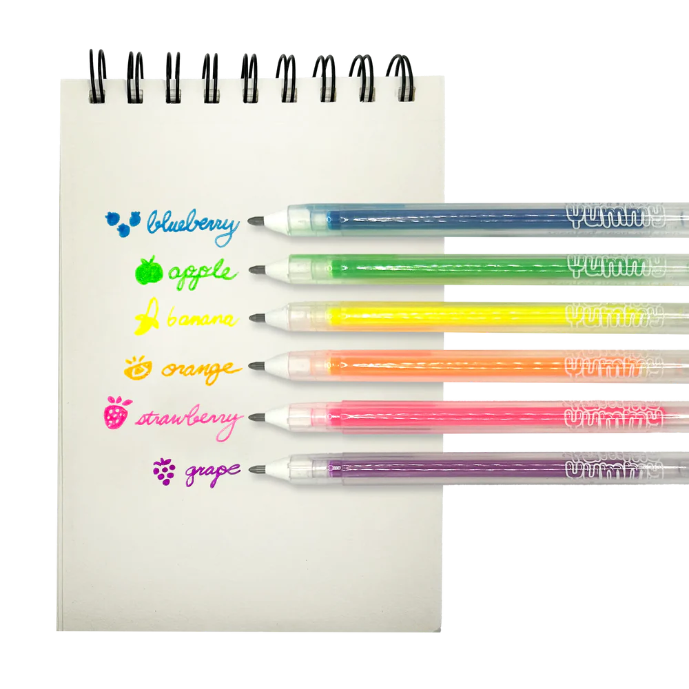 Yummy Yummy Scented Gel Pens - Neon - Set of 6 | OOLY