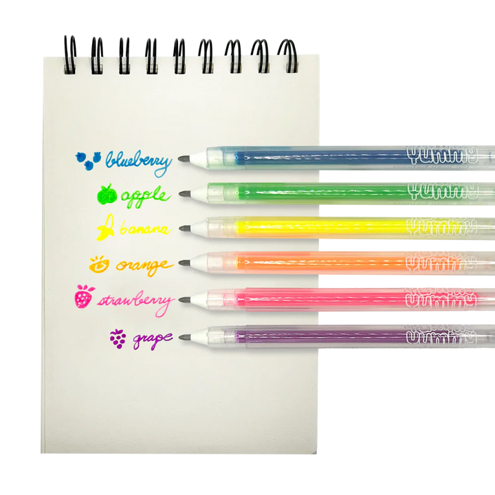 Yummy Yummy Scented Gel Pens - Neon - Set of 6 | OOLY