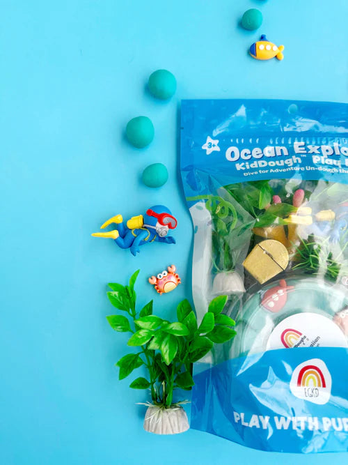 Ocean Explorer (Blue Hawaiian) KidDough Play Kit | EarthGrown KidDough