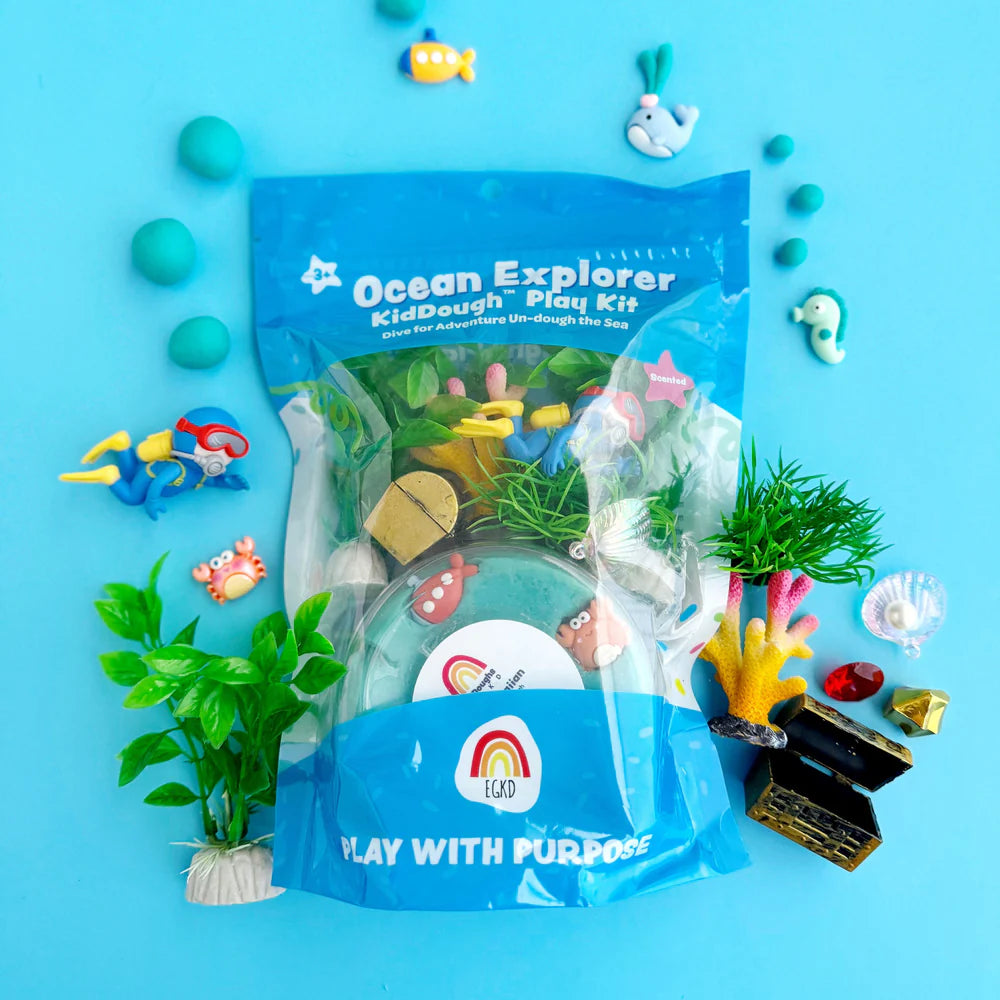 Ocean Explorer (Blue Hawaiian) KidDough Play Kit | EarthGrown KidDough