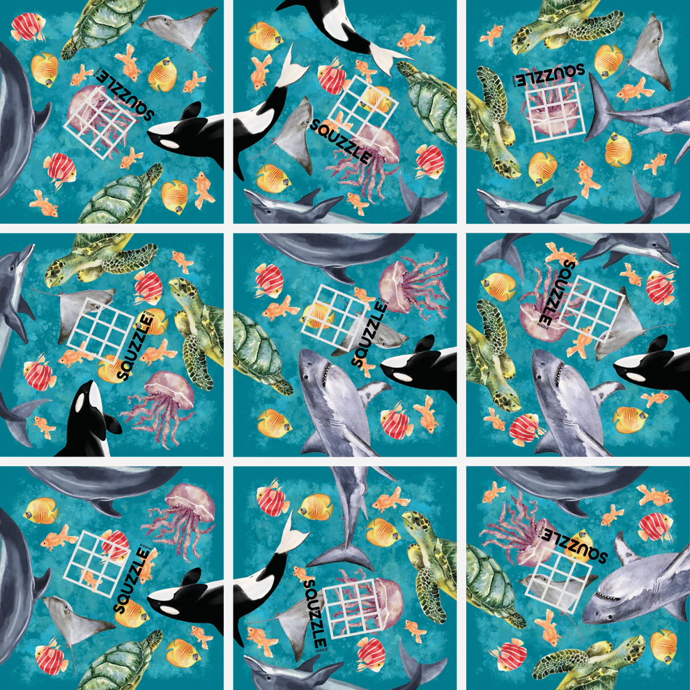 Ocean Life Squzzle Puzzle | Fun Squared Games