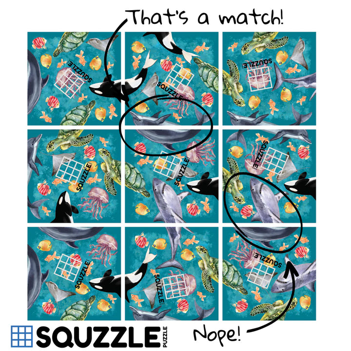 Ocean Life Squzzle Puzzle | Fun Squared Games