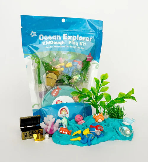 Ocean Explorer (Blue Hawaiian) KidDough Play Kit | EarthGrown KidDough