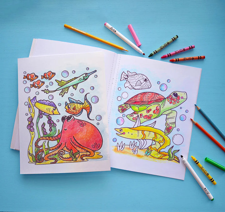 Color Craze Coloring Book - Ocean Pals | Bright Stripes