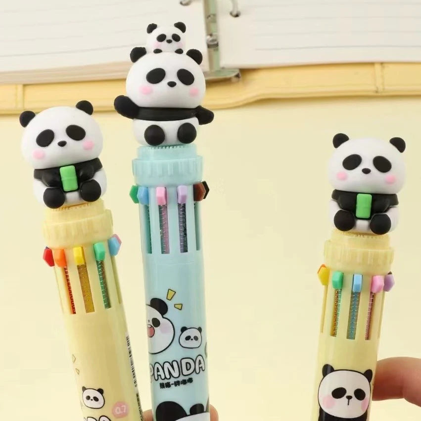 Panda 10-color Retractable Ball Pen