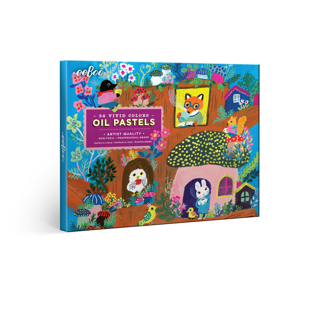Yumi's Mushroom House 36 Oil Pastels | eeBoo