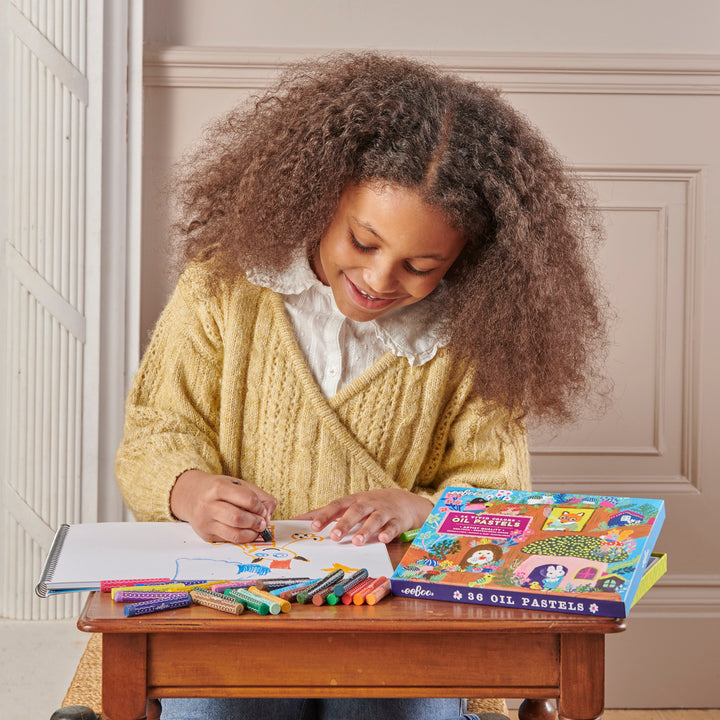 Yumi's Mushroom House 36 Oil Pastels | eeBoo