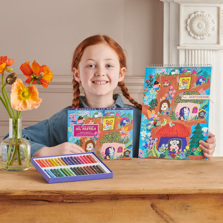 Yumi's Mushroom House 36 Oil Pastels | eeBoo