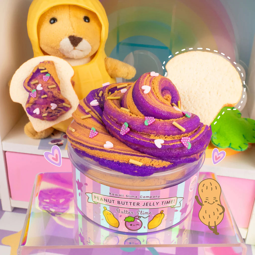 Peanut Butter Jelly Time Grape 2 Slimes In 1  | Kawaii Slime Company