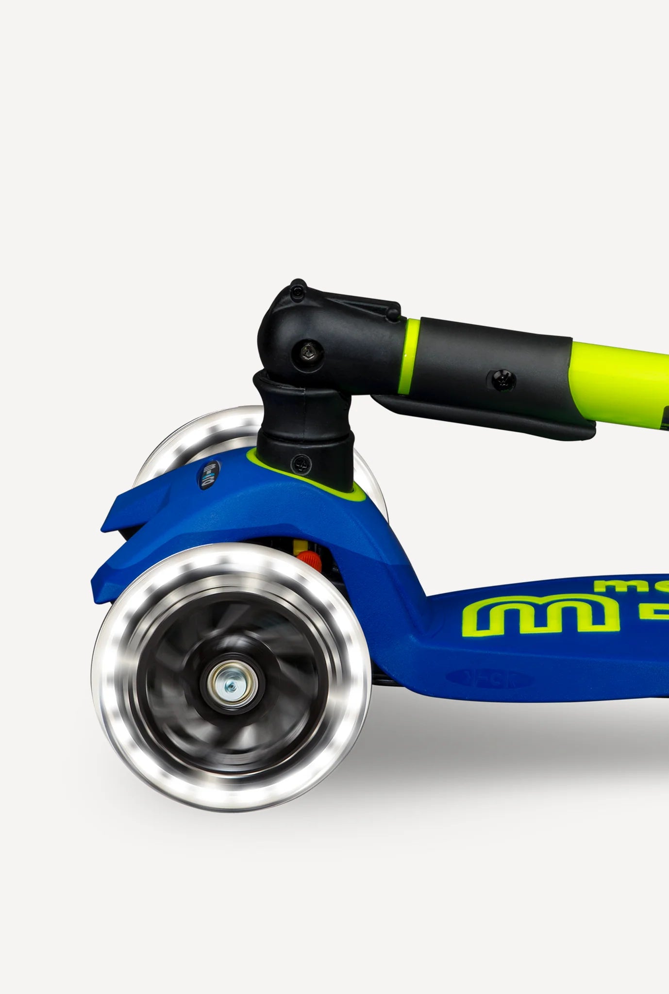 Micro Maxi Foldable LED Scooter - Neon Canary Yellow/Blue | Micro - LOCAL PICKUP ONLY