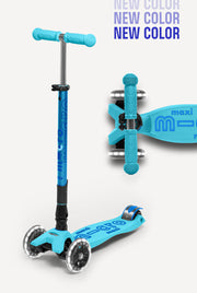 Micro Maxi Foldable LED Scooter - Bright Blue | Micro - LOCAL PICKUP ONLY