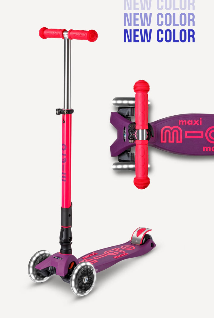 Micro Maxi Foldable LED Scooter - Neon Ultra Pink | Micro - LOCAL PICKUP ONLY