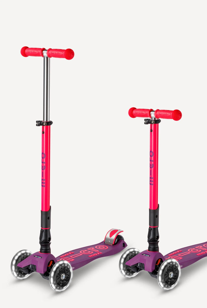Micro Maxi Foldable LED Scooter - Neon Ultra Pink | Micro - LOCAL PICKUP ONLY