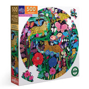 Jaguars & Butterflies 500 Piece Round Puzzle | eeBoo