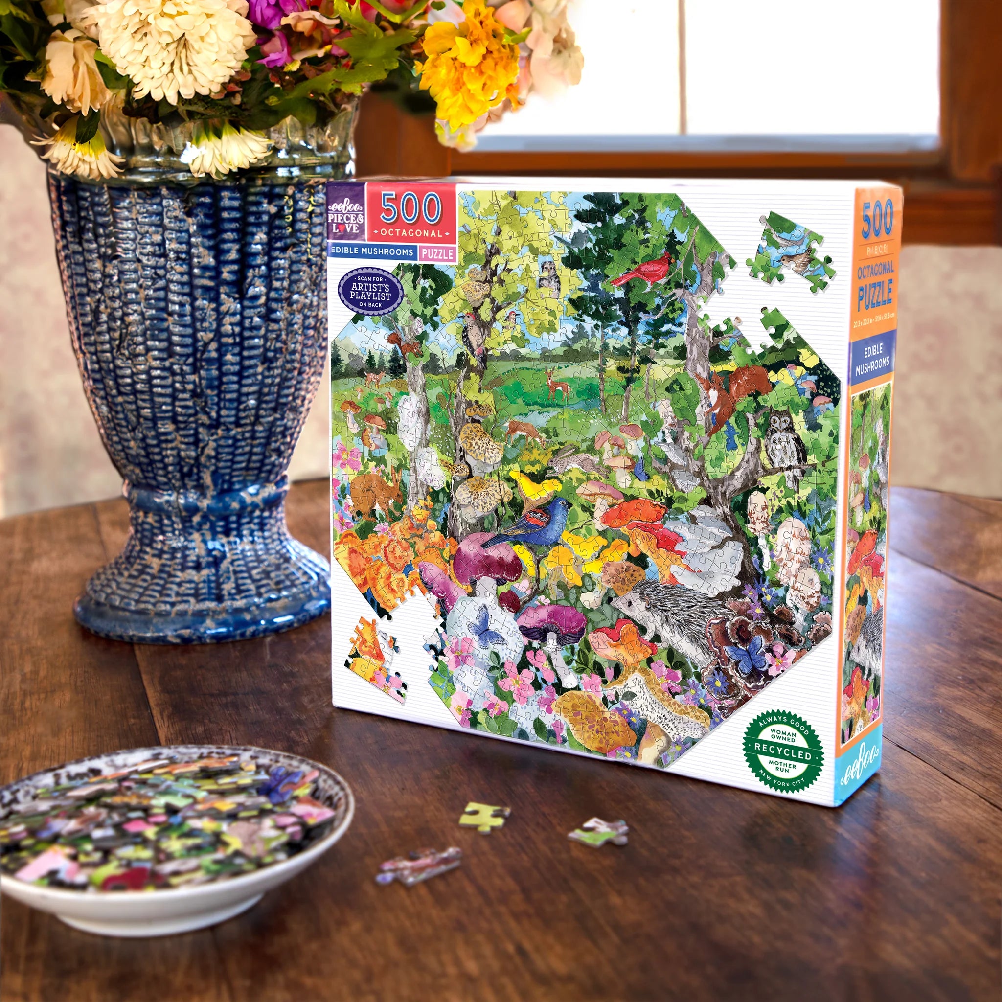 Edible Mushrooms 500 Pieces Puzzle | eeBoo