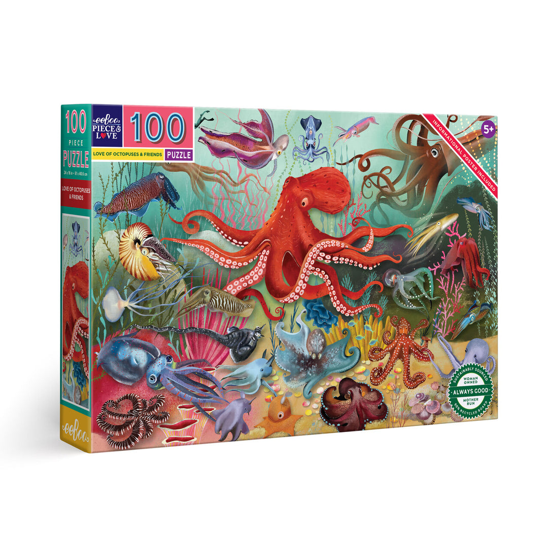 Love of Octopuses & Friends 100 Puzzle | eeBoo