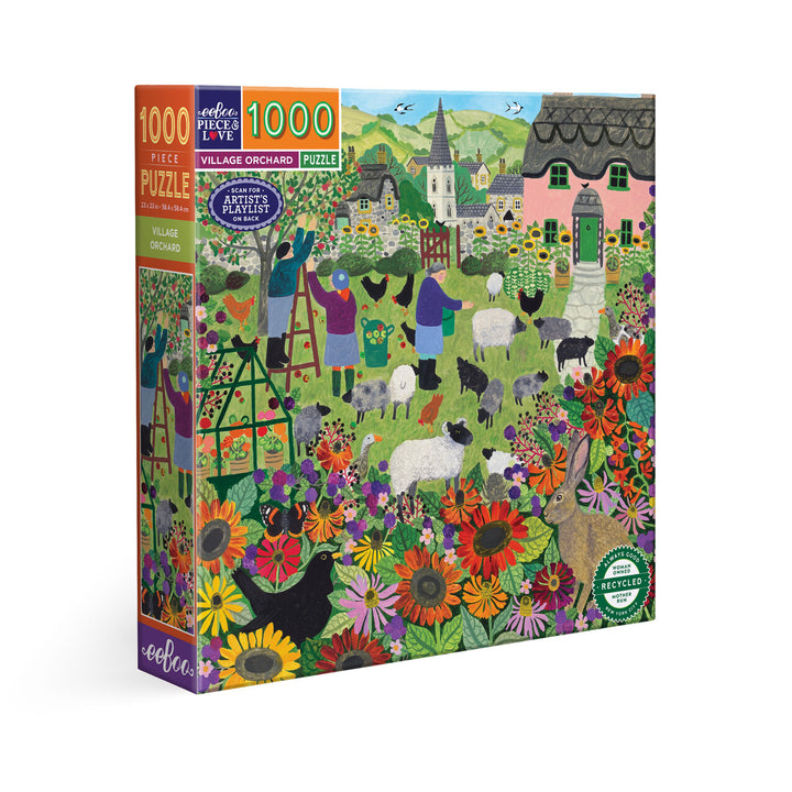 Village Orchard 1000 Sq Puzzle | eeBoo