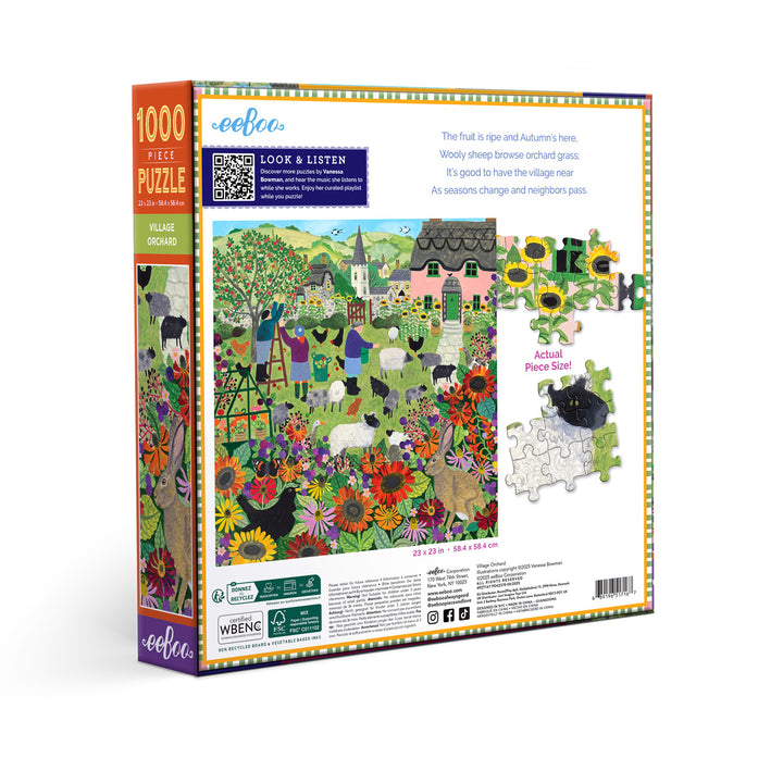 Village Orchard 1000 Sq Puzzle | eeBoo