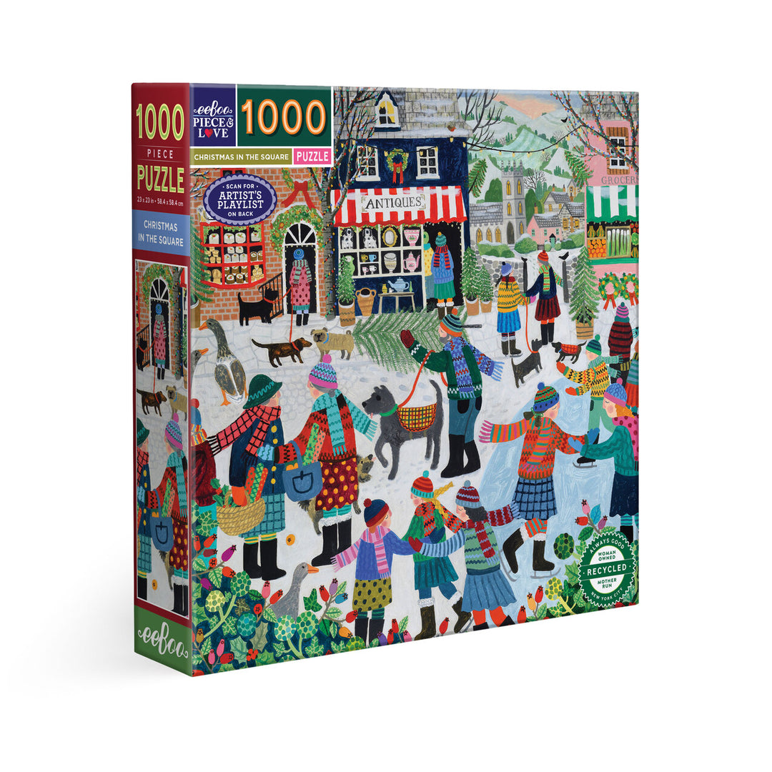 Christmas in the Square 1000 Sq Puzzle | eeBoo