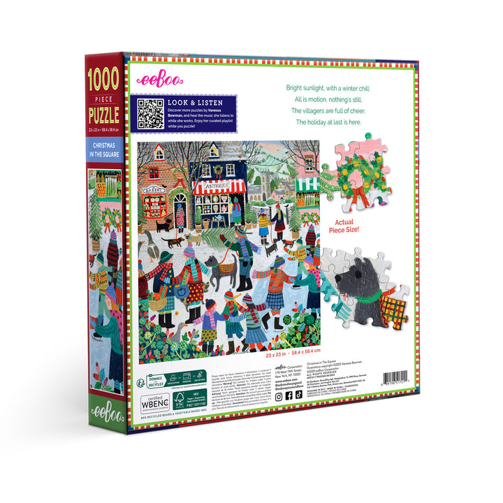 Christmas in the Square 1000 Sq Puzzle | eeBoo