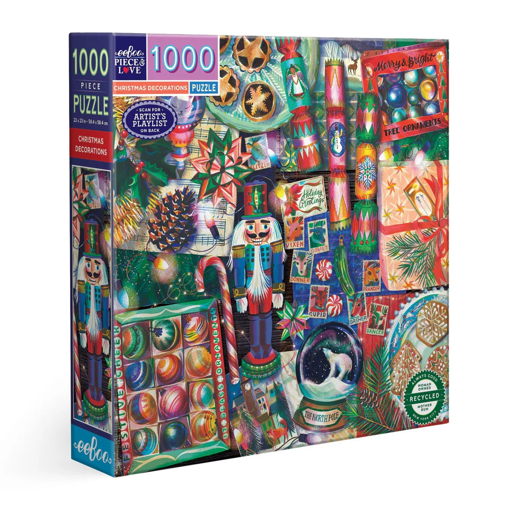 Christmas Decorations 1000 Piece Puzzle | eeBoo