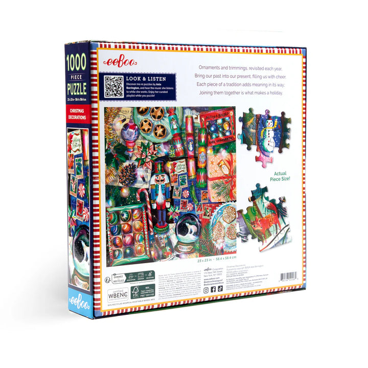 Christmas Decorations 1000 Piece Puzzle | eeBoo