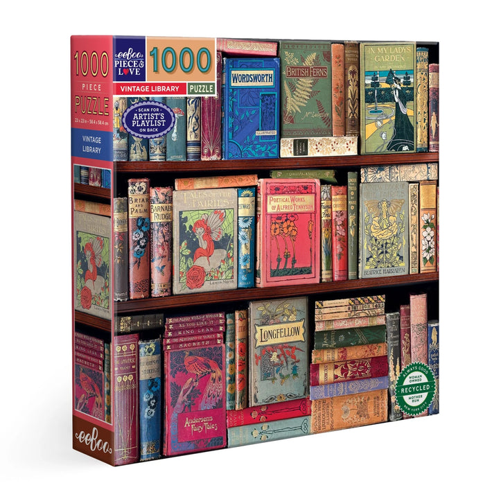 Vintage Library 1000 Piece Puzzle | eeBoo