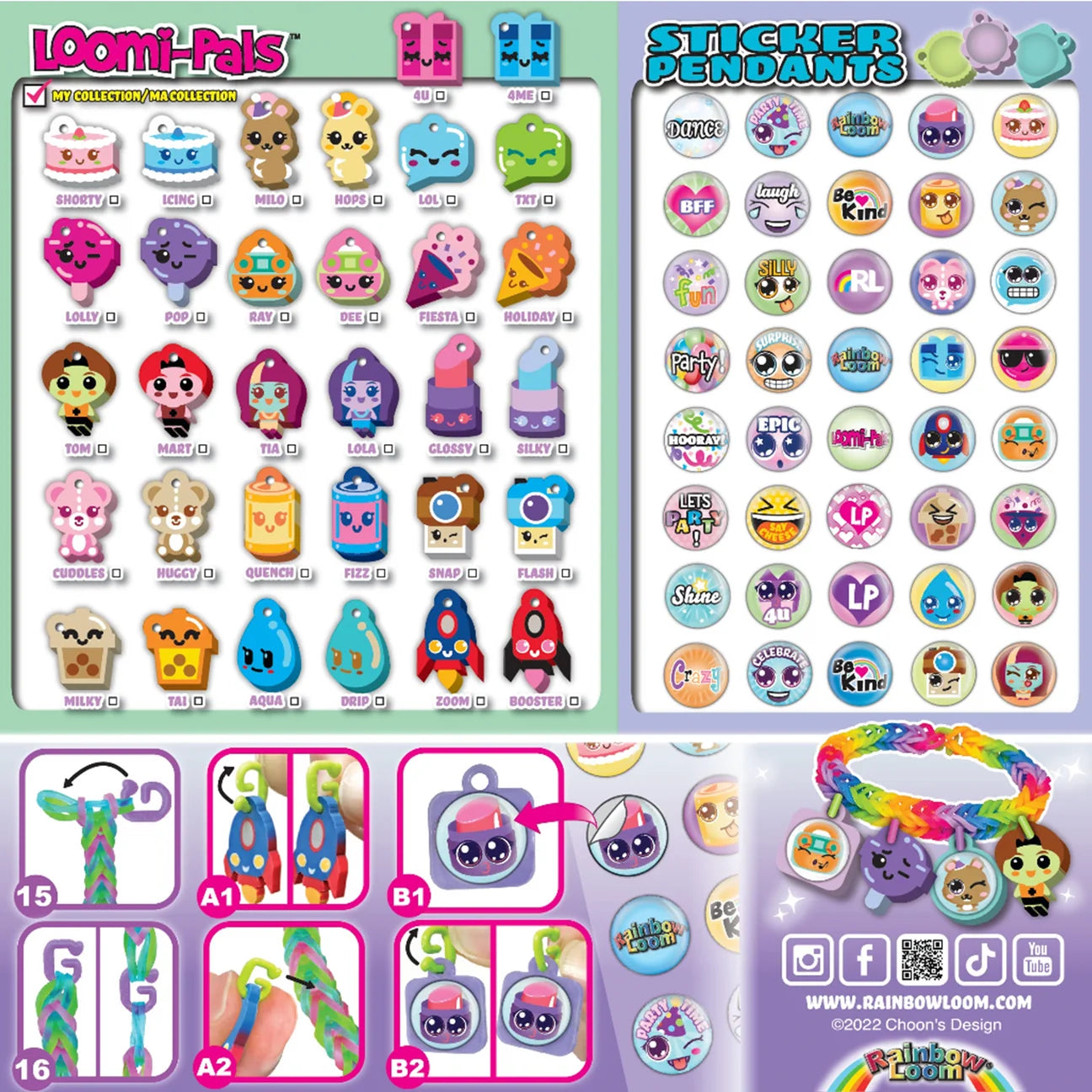 Loomi-Pals® Charm Bracelet Kit - Party | Rainbow Loom