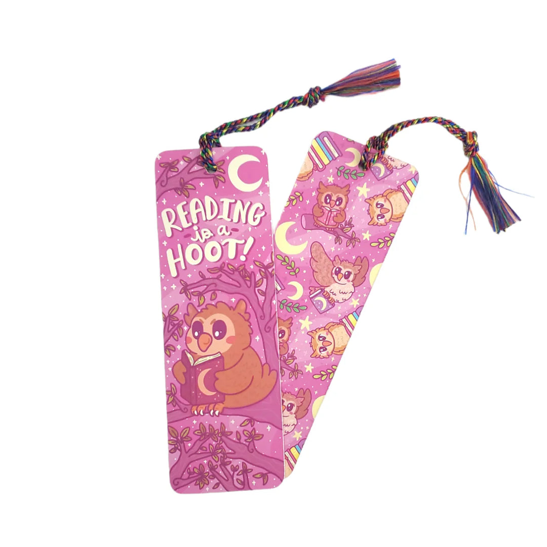 Reading Is a Hoot Bookmark with Tassel | Turtle's Soup