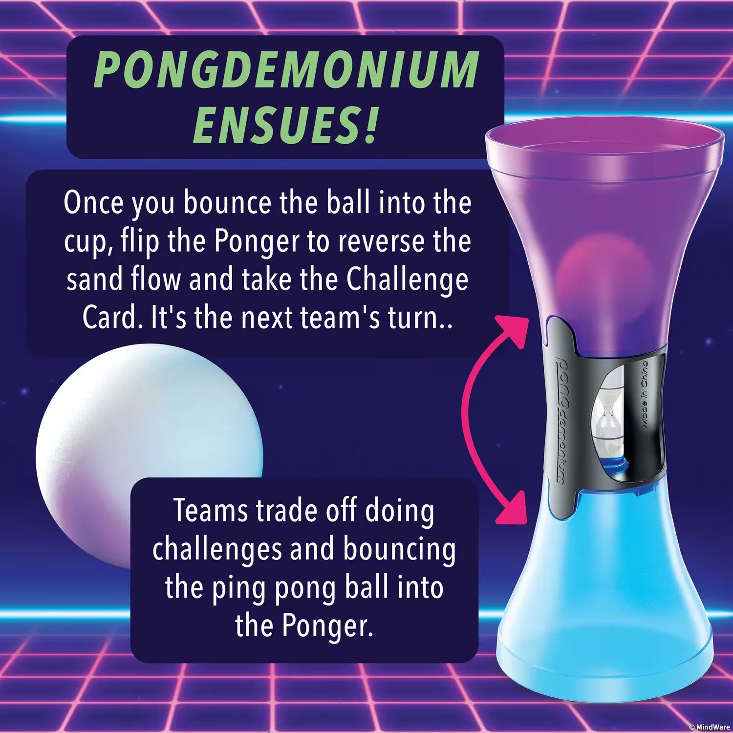 Pongdemonium – Fast-Paced Bouncing Ball Party Game | Mindware