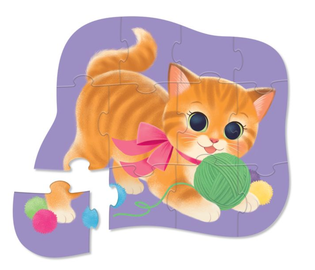Cute Kitten Mini Puzzle - 12-Pc Puzzle | Crocodile Creek