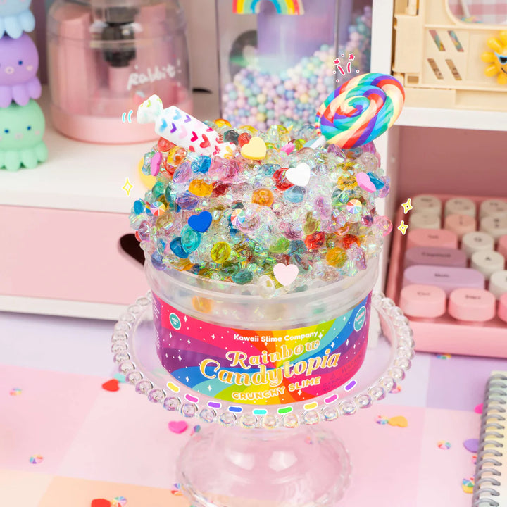 Rainbow Candytopia Crunchy Slime | Kawaii Slime Company