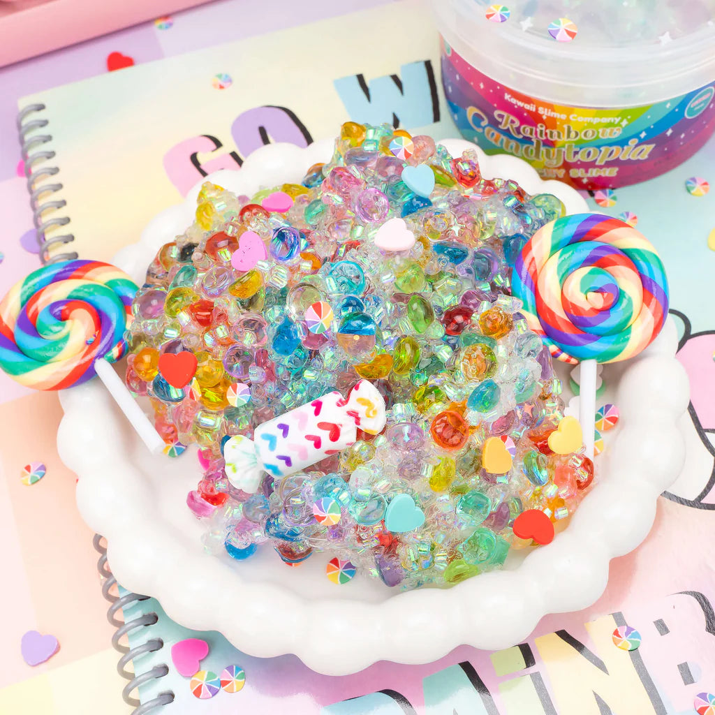 Rainbow Candytopia Crunchy Slime | Kawaii Slime Company