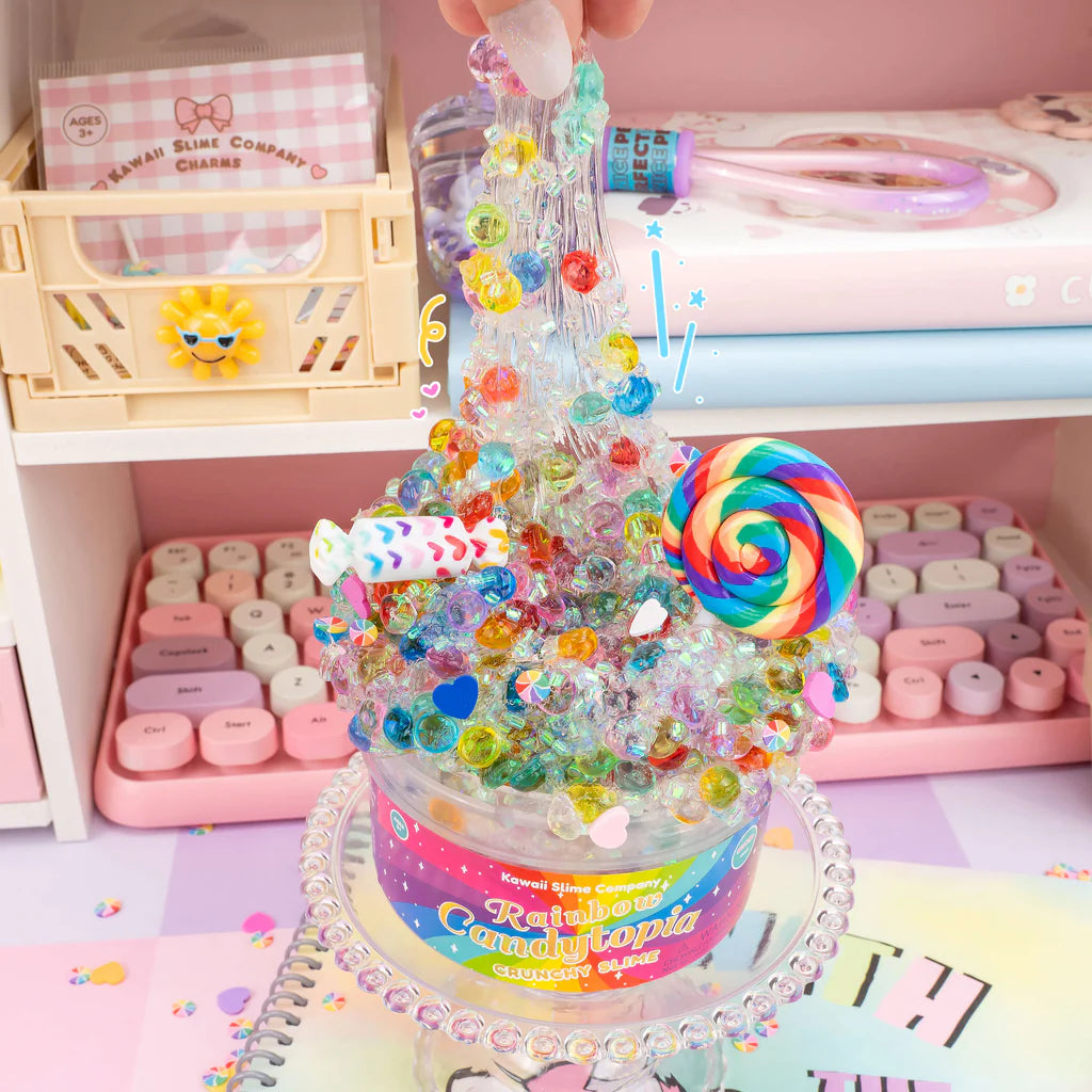 Rainbow Candytopia Crunchy Slime | Kawaii Slime Company