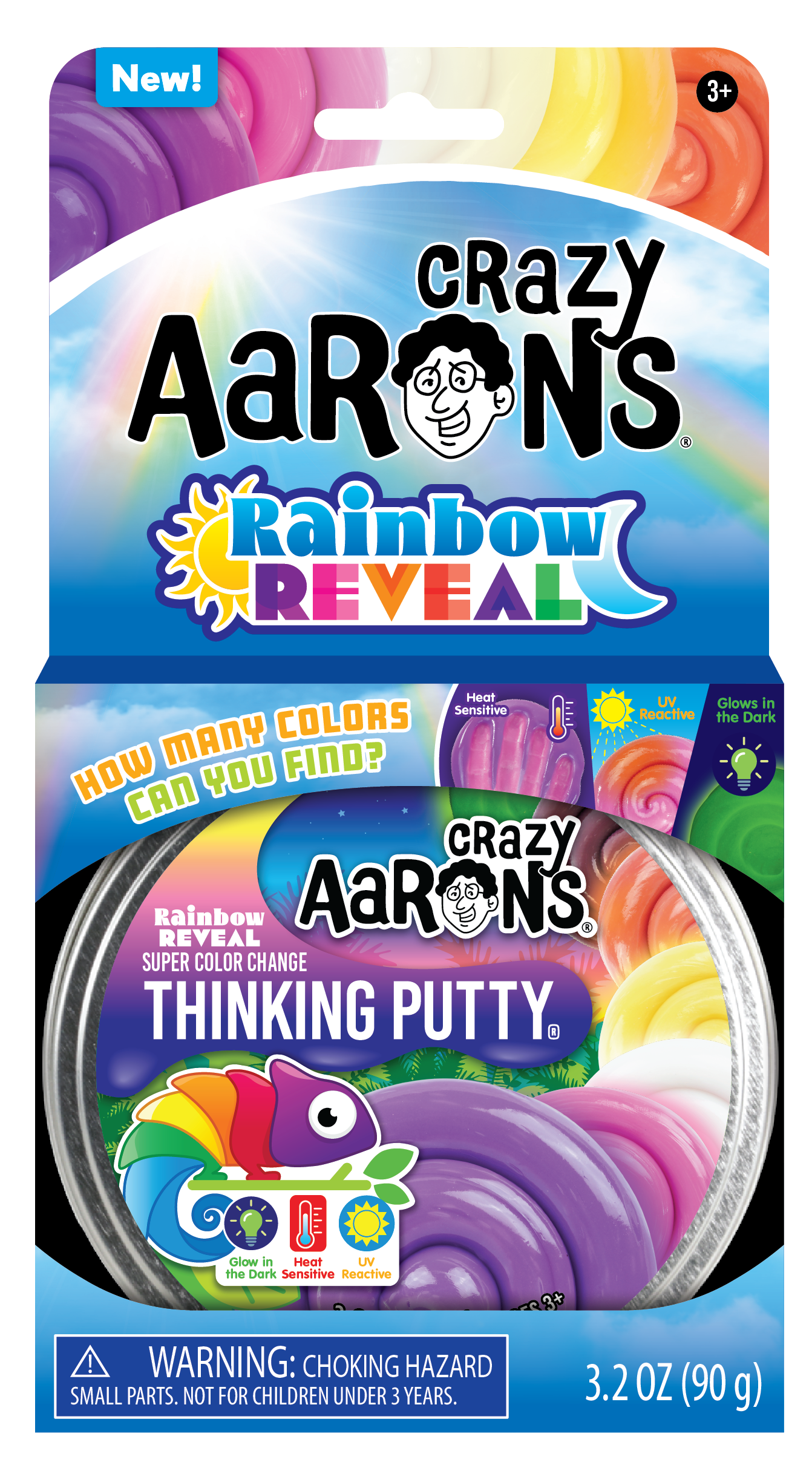 Rainbow Reveal - Full Size 4" Thinking Putty Tin | Crazy Aarons