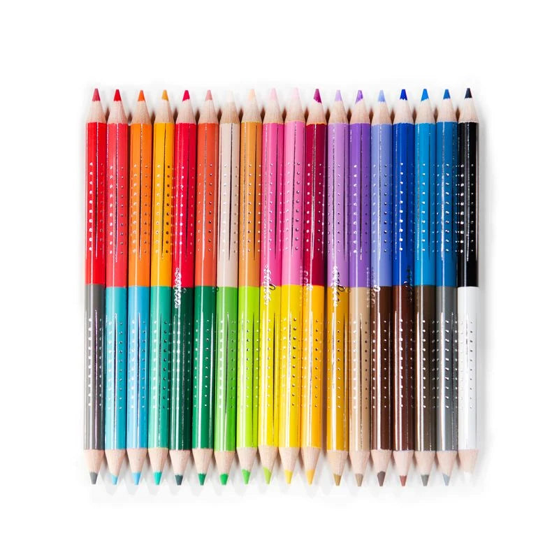 Rainbow Double-Sided Watercolor Pencils | eeBoo