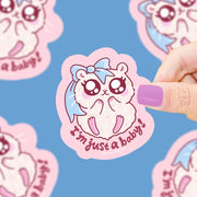Just a Baby Hamster Vinyl Sticker | Turtle's Soup