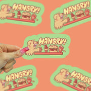 I'm Hangry Funny Hungry Dog Vinyl Sticker | Turtle's Soup