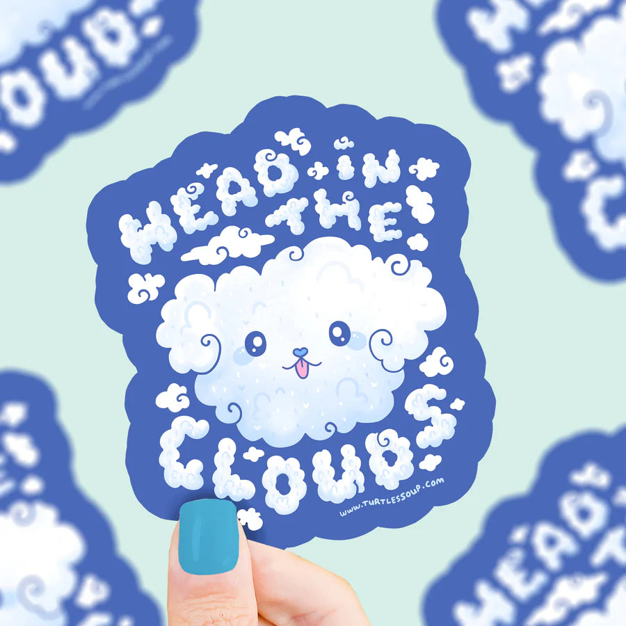 Head In the Clouds Daydreaming Vinyl Sticker | Turtle's Soup