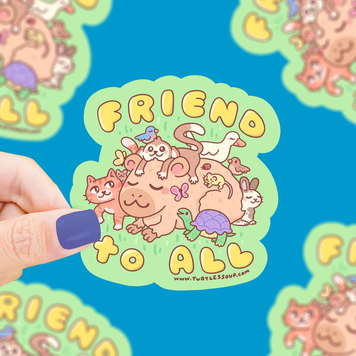 Friend To All Vinyl Sticker | Turtle's Soup