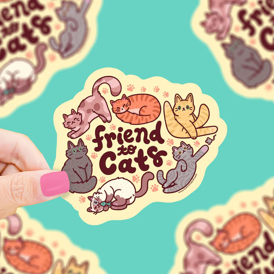 Friend to Cats Vinyl Sticker | Turtle's Soup